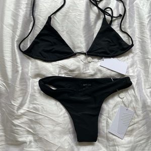 NWT Mikoh Black Bikini Set in Size Small